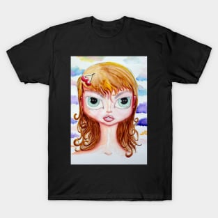 Cherry Girl Watercolor T-Shirt